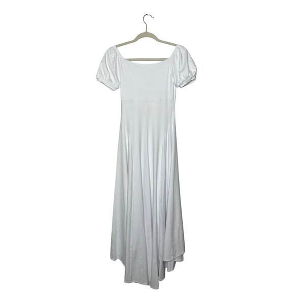 Susana Monaco Off-The-Shoulder Midi Dress Size Small High Low Hem White New - Picture 5 of 11